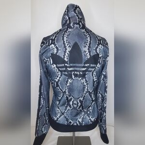Adidas Size XS - The Brand w/3 Stripes Gray and Black Jacket -Snake Print
